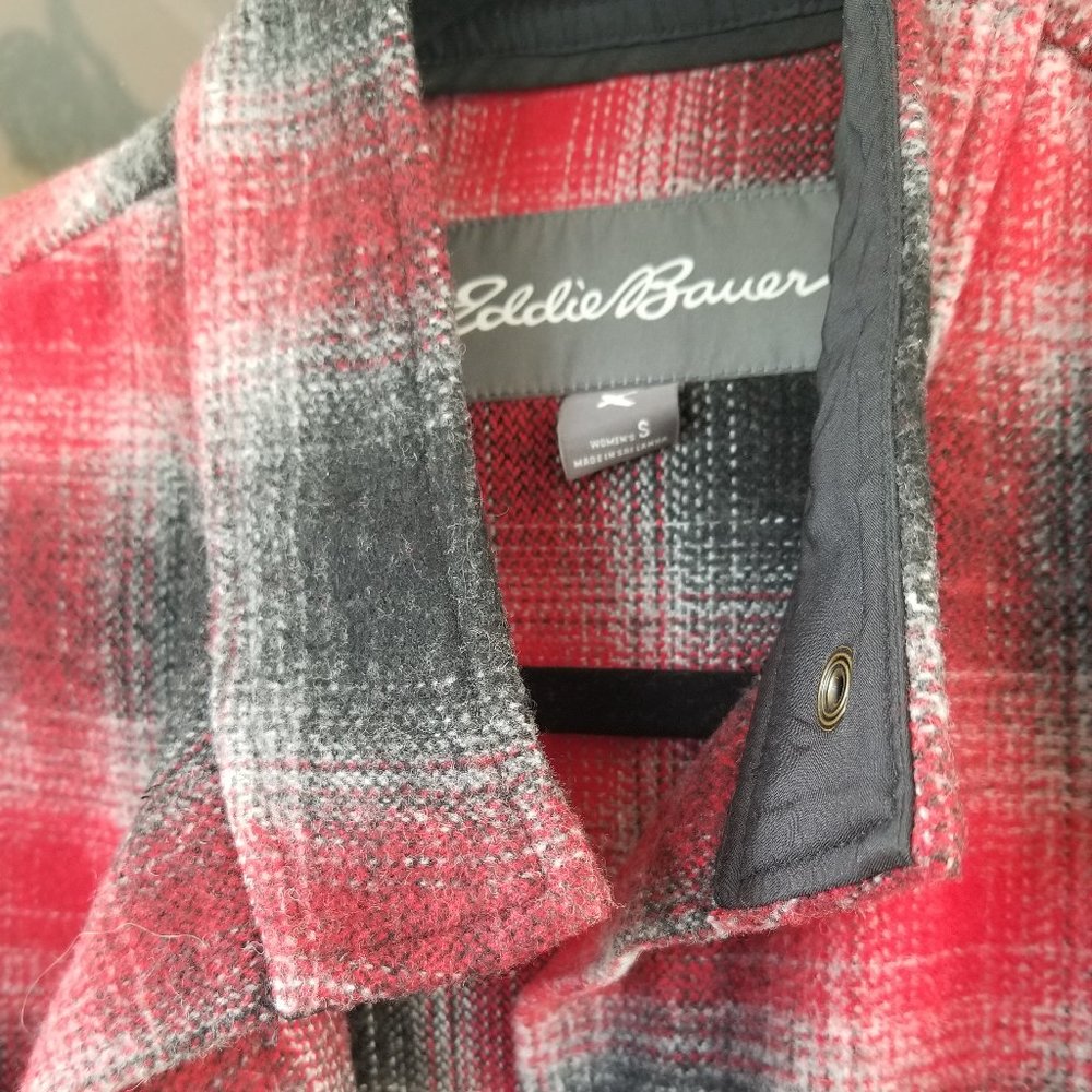 Eddie Bauer Flannel Poncho - Picture 3 of 6